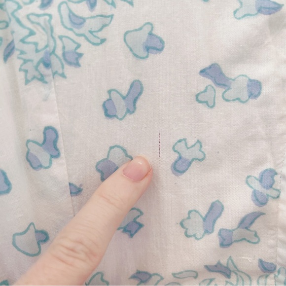 India Amory Julia Amory Dress Blue & White Sz L - Picture 7 of 9